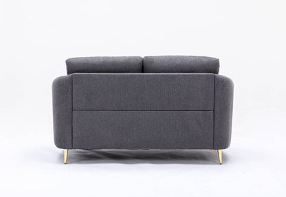 Yuina - Linen Loveseat - Gray