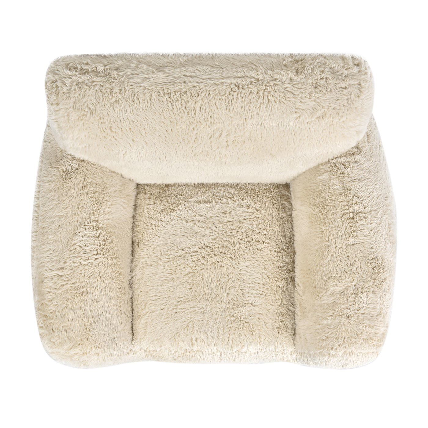 Summit - Faux Sheepskin Overstuffed Arm Chair - Cream Beige