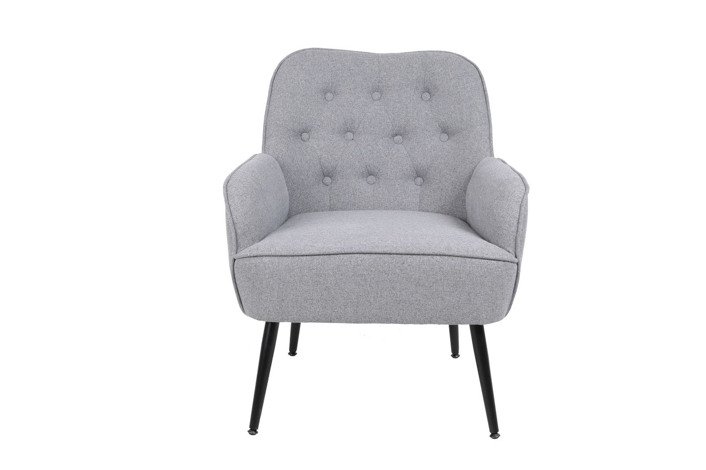 Modern Mid-Century Chair Linen Sherpa Armchair