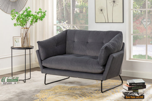 Karla - Velvet Contemporary Loveseat