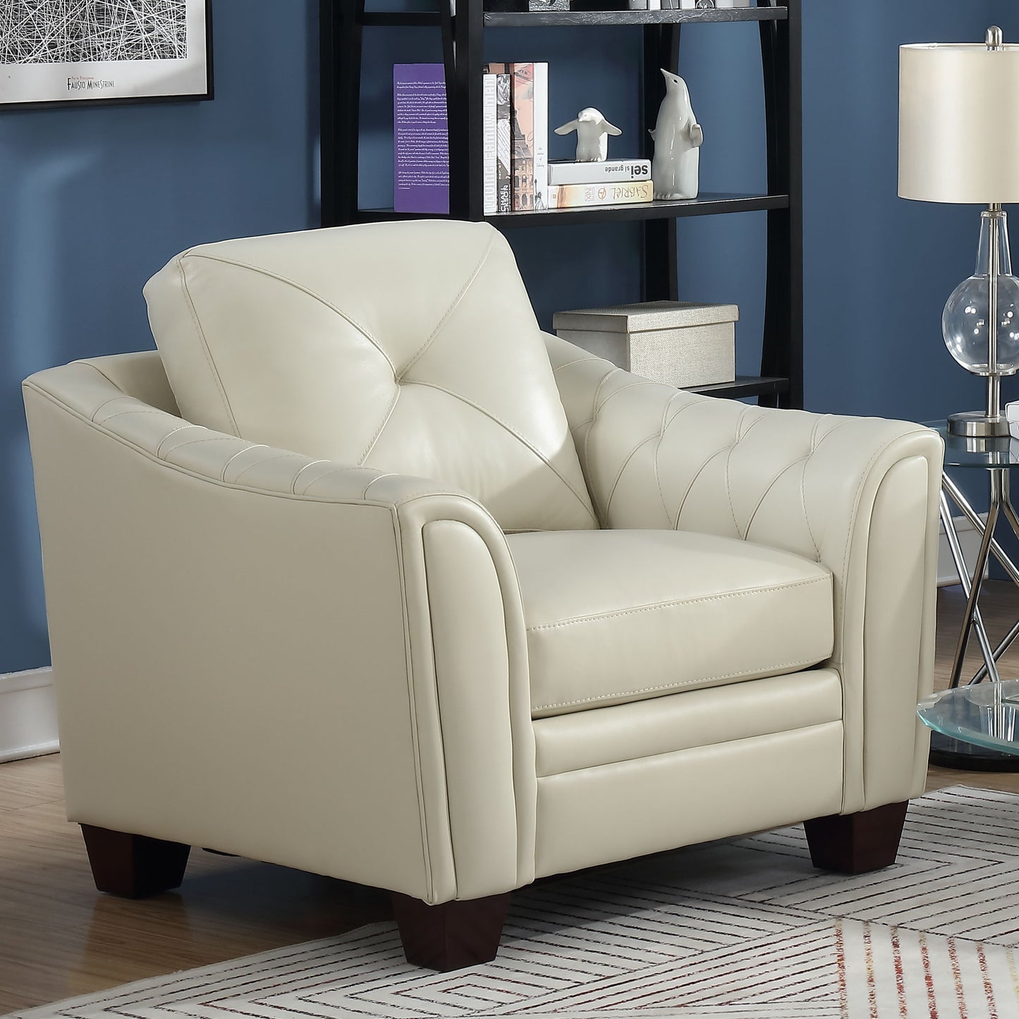 Modern Tufted Leather Chair