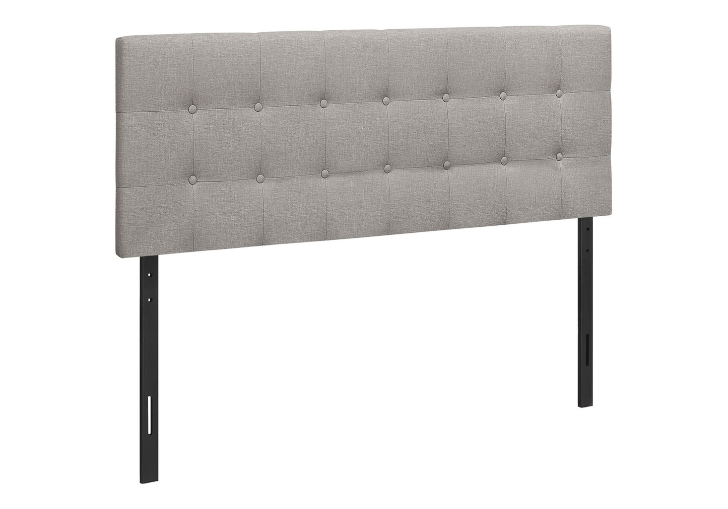 Queen Size, Bed Headboard Only, Upholstered, Durable Construction - Gray