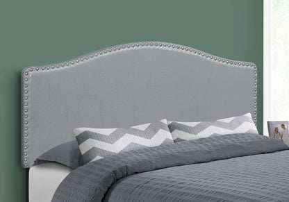 Queen Size, Bed Headboard Only, Upholstered, Transitional - Gray