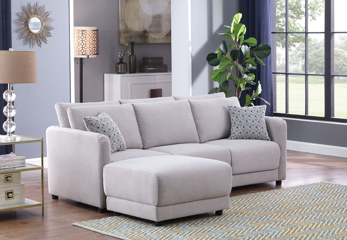 Penelope - Fabric Sofa With Ottoman And Pillows