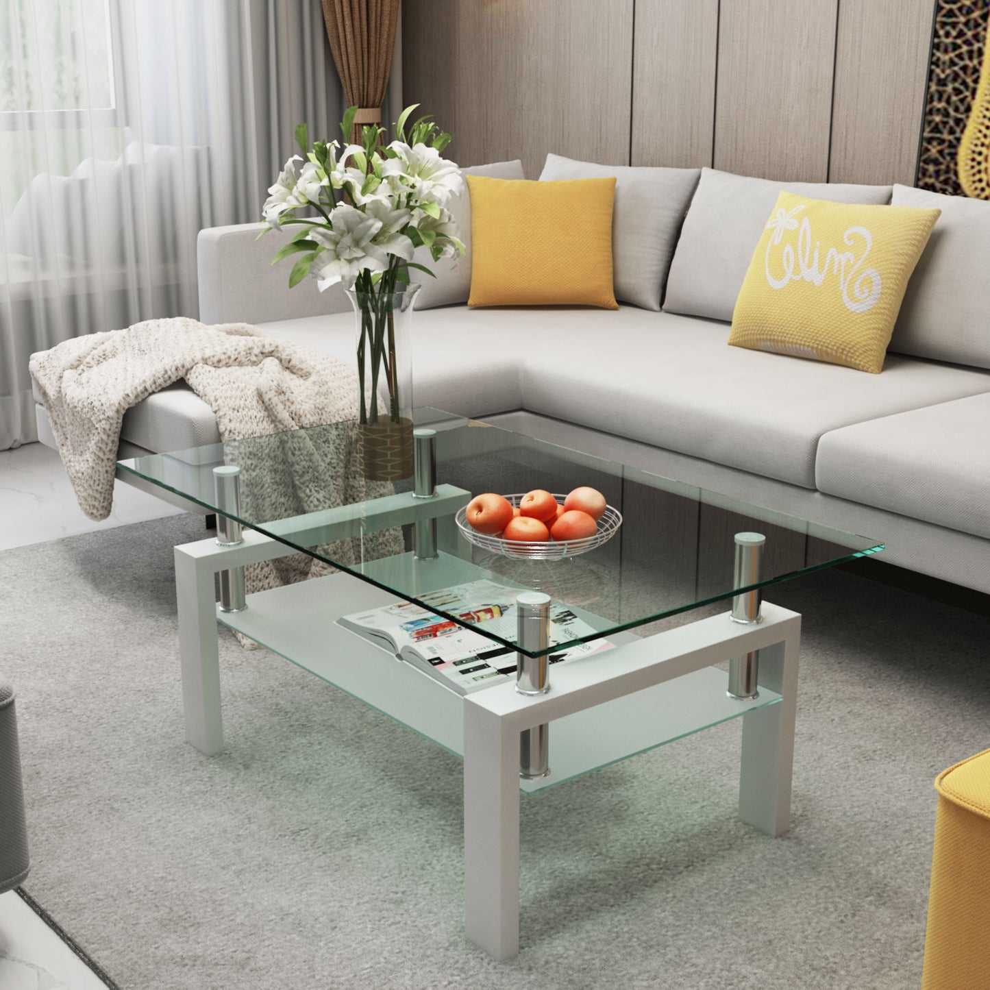 Rectangle Coffee Table, Modern Side Center Tables For Furniture