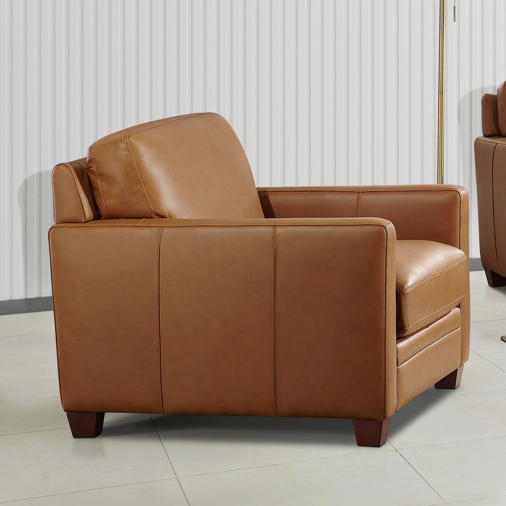 Naples - Leather Chair - Cognac