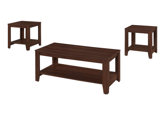 Table Set, Coffee, End, Side, Accent, Living Room, Transitional (Set of 3) - Cherry