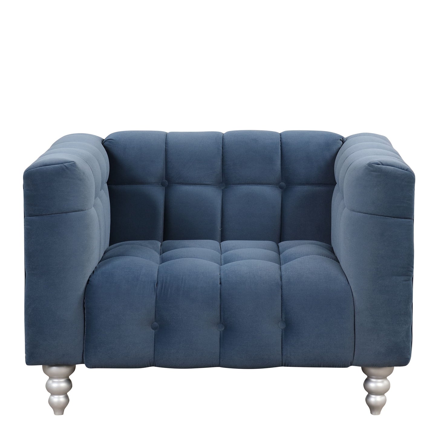 Modern Sofa Dutch Fluff Upholstered Sofa & Wood Legs, Buttoned Tufted Backrest