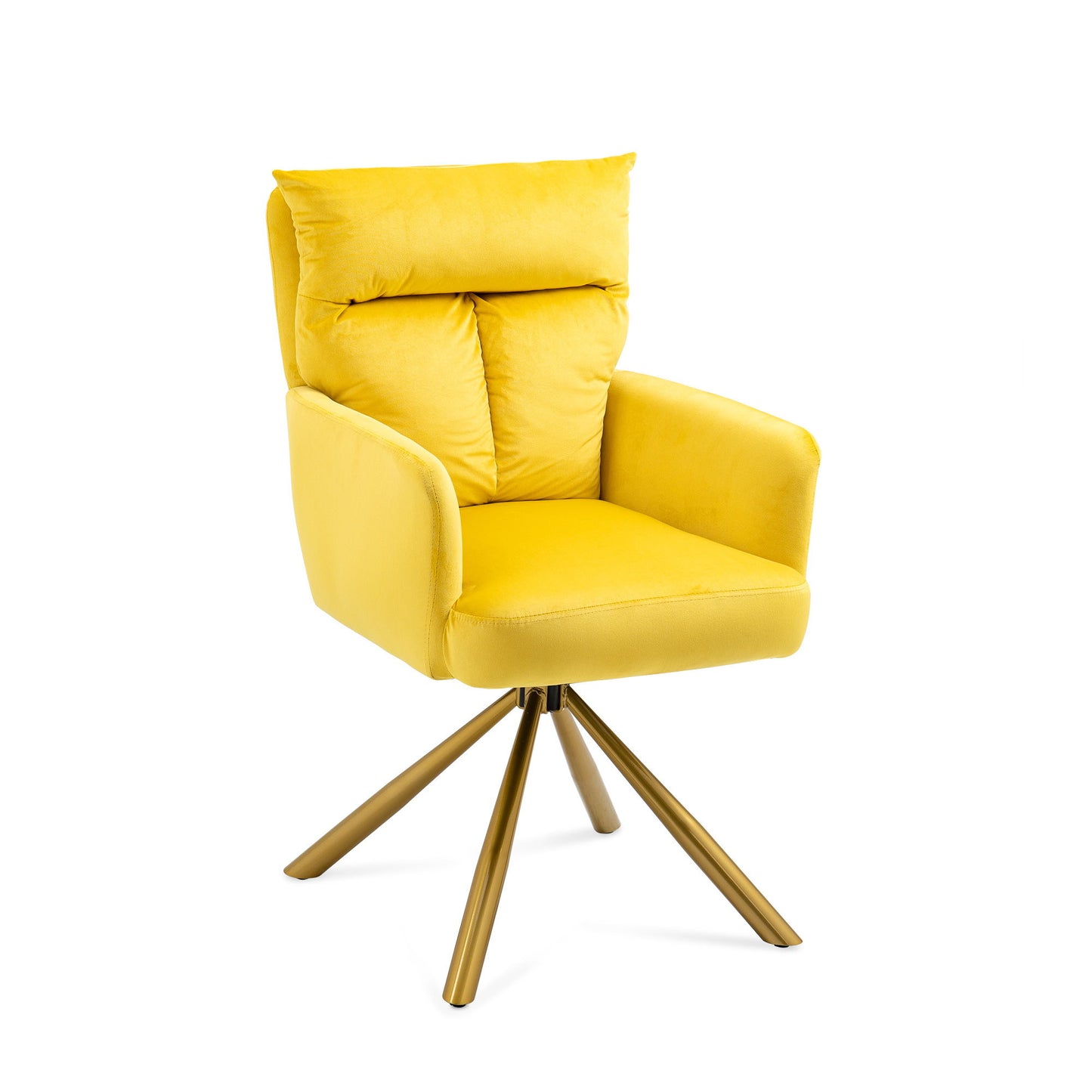 Contemporary High-Back Upholstered Swivel Accent Chair