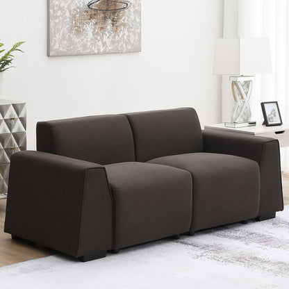 Modern Linen Sofa, Stylish And Minimalist 2-3 Seat Couch, Easy To Install, Exquisite Loveseat With Wide Armrests For Living Room