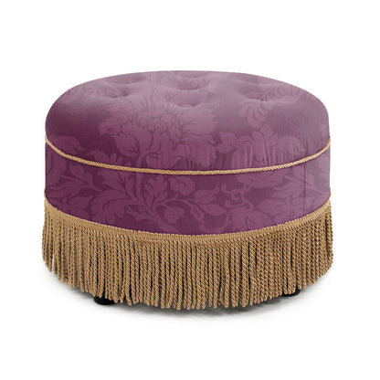 Yolanda - Luxurious Upholstery Round Upholstered Accent Ottoman