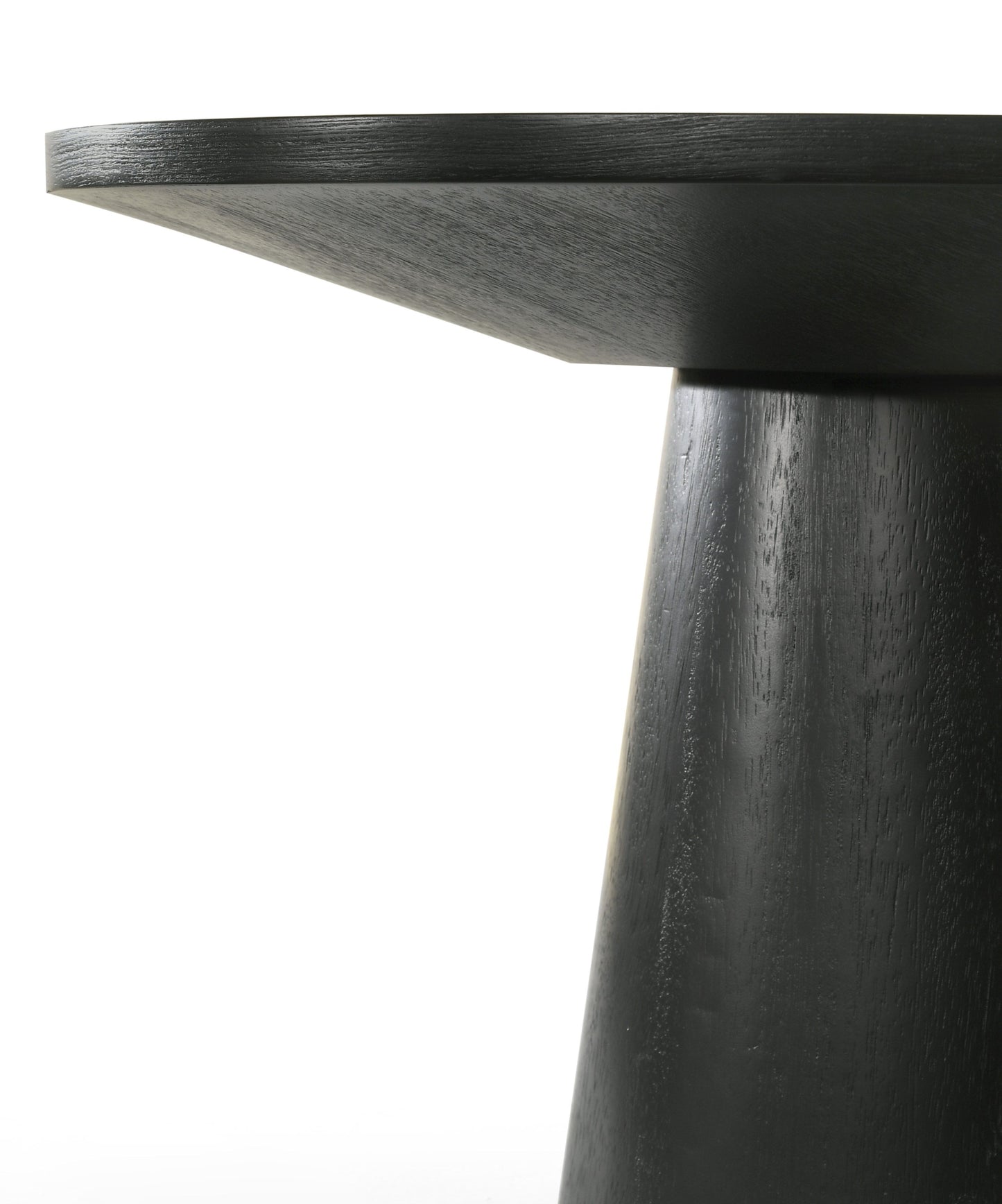 Jasper - Round End Table - Ebony Black