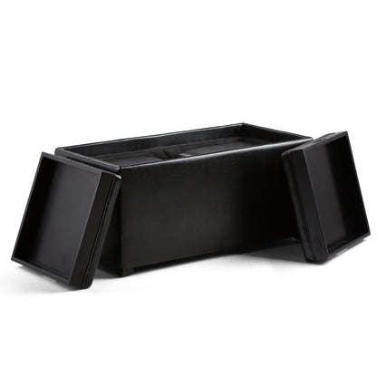 Avalon - 5 Piece Storage Ottoman, Contemporary