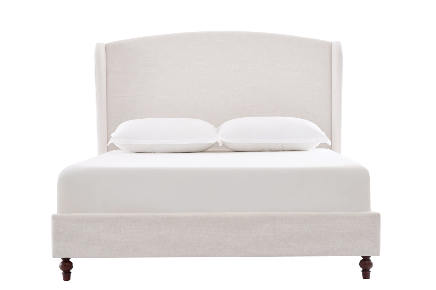 Windsor - Tall Headboard Upholstered Wingback Bed Premium Minimalist Designs No Box Spring Needed