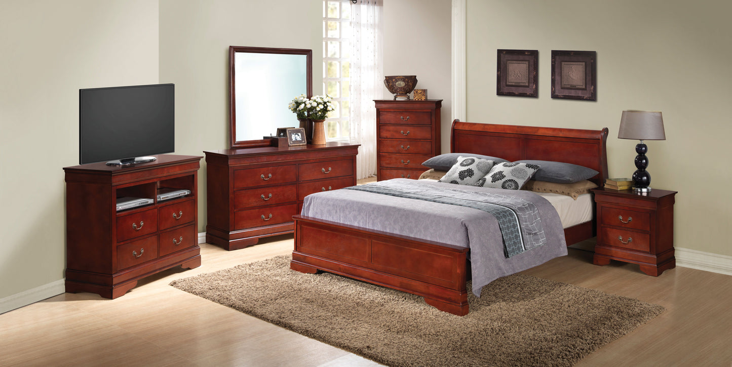 Louis Phillipe - Sleigh Bed With Low Footboard