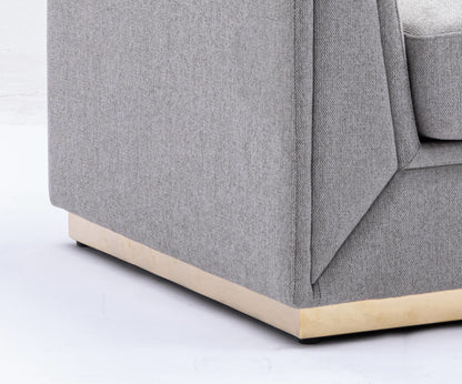 Valin - Linen Chair For Living Room - Gray