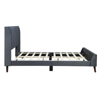 Upholstered Platform Bed, Velvet