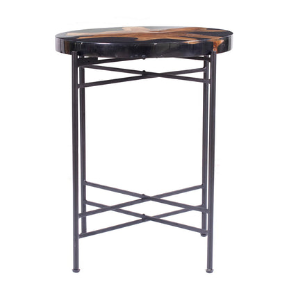 Side Table - Black / Brown