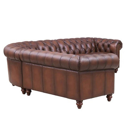 Alton Bay - Leather Symmetrical Sectional - Brown