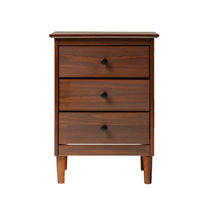 Classic 3 Drawer Solid Wood Nightstand