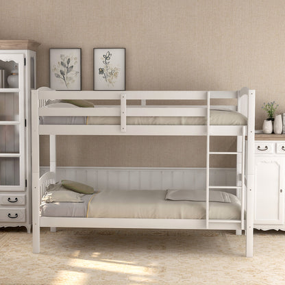 80.51" Twin Over Twin Bunk Bed With Ladder - White