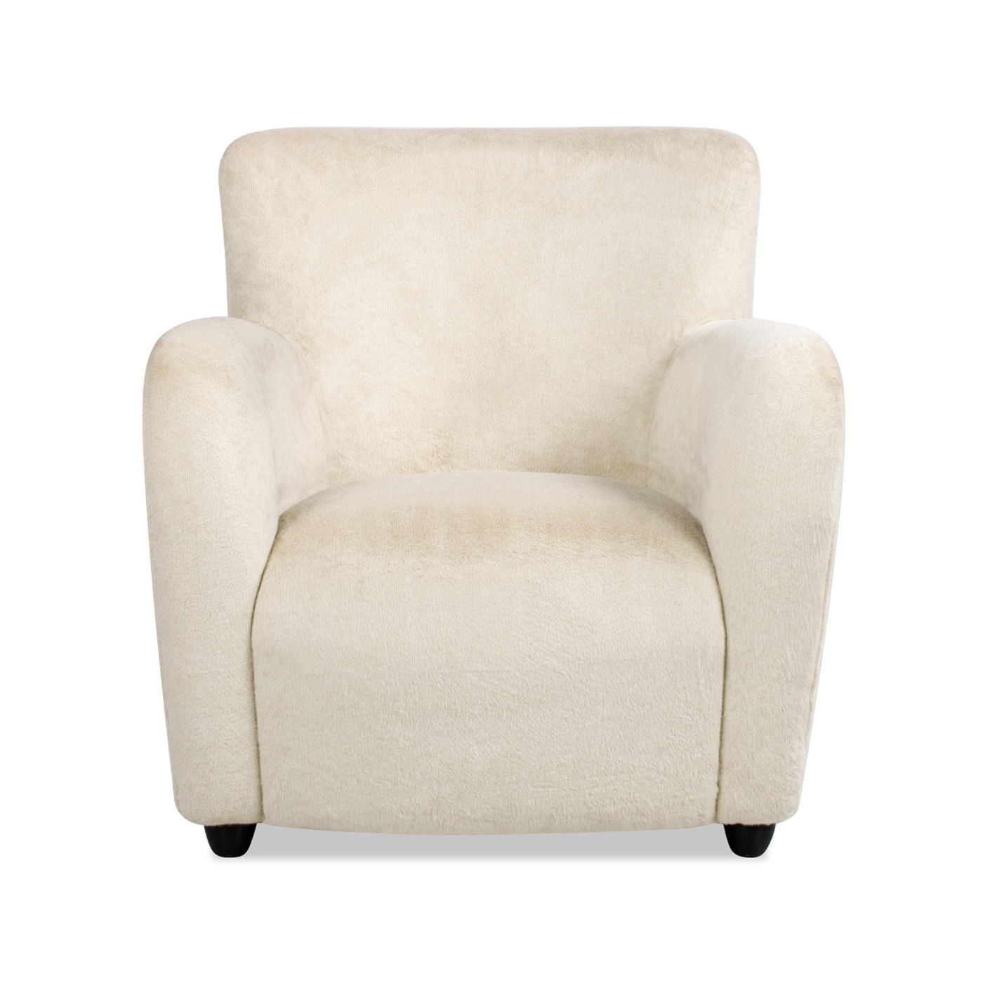 Wolffe - Curved Arm Accent Chair - Creme De La Creme White