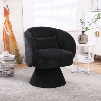 Swivel Accent Chair, Armchair Round Barrel Chair In Fabric For Living Room Bedroom