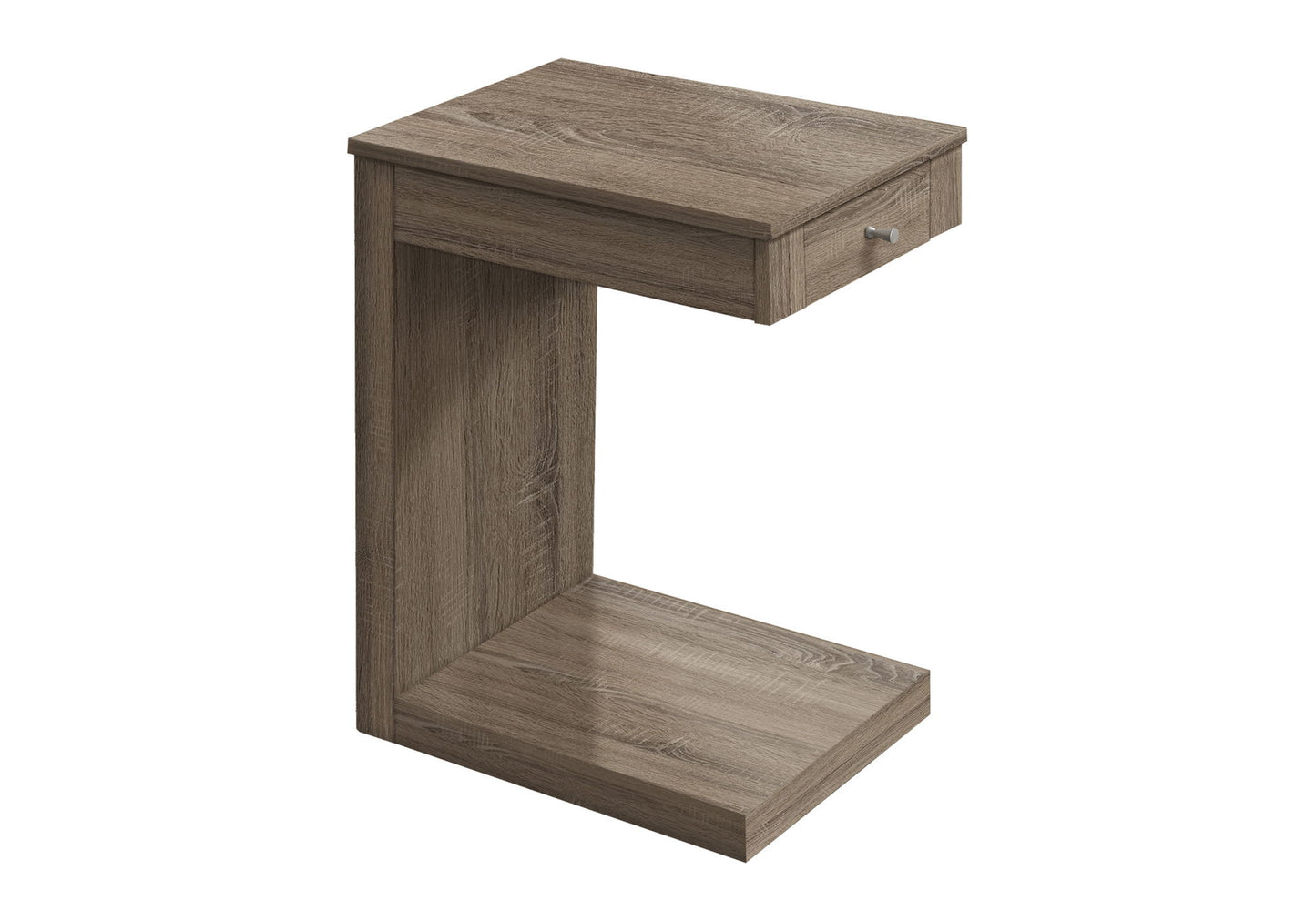 Accent Table, C - Shaped Contemporary & Modern - Taupe