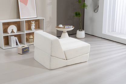 Folding Sofa Bed Couch Unfold For Comfortable Nap Modular Play Couch For Living Room The Office Room Playroom - White