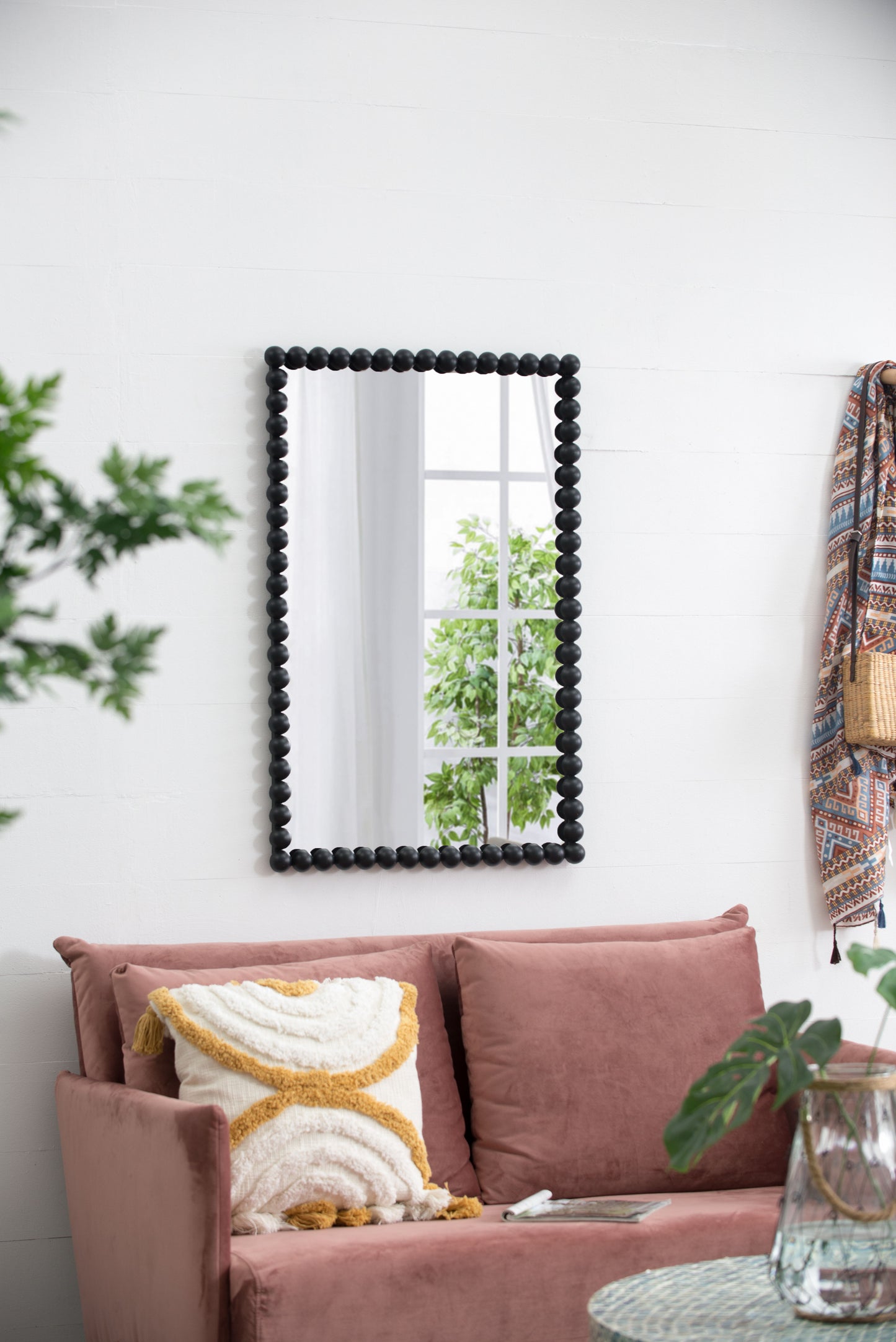 Rectangle Mirror, Wall Mirror For Living Room Bedroom Entryway - Black