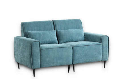 Valentina - Chenille Loveseat With Metal Legs And Throw Pillows