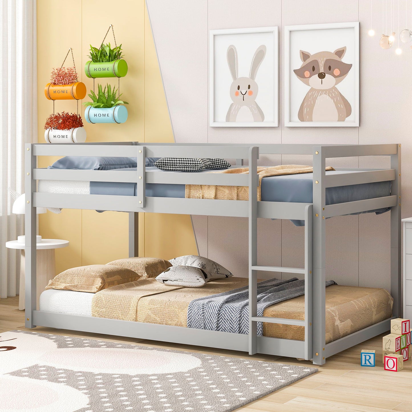 Twin Over Twin Floor Bunk Bed