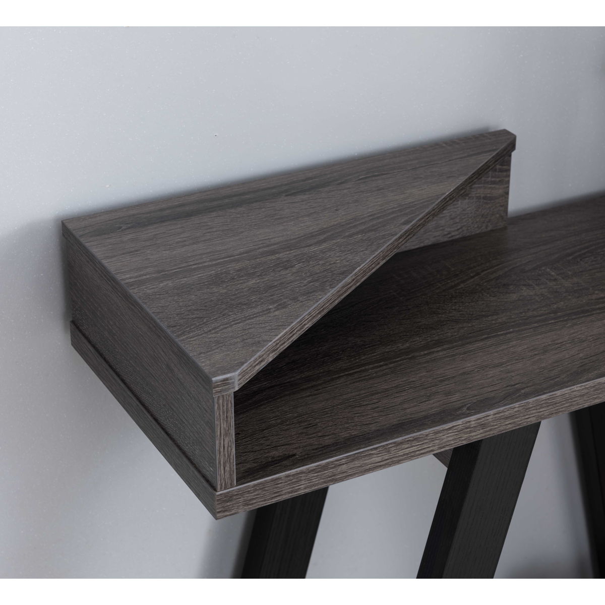 Contemporary Console Table With Two Shelves