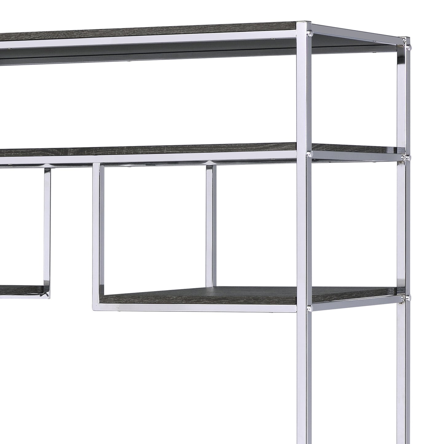 Vonara - Bookshelf - Chrome / Gray / Oak