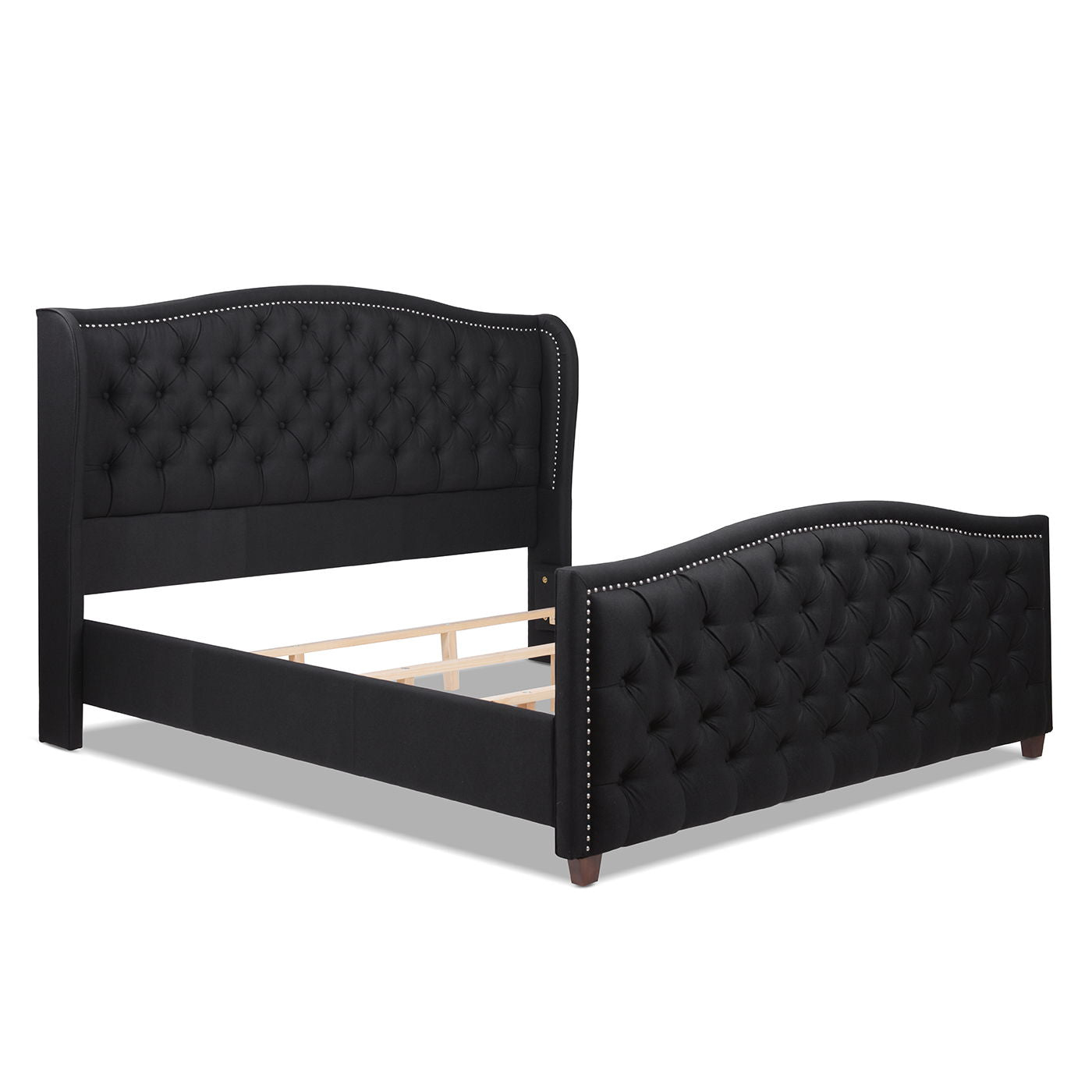 Marcella - Upholstered Shelter Headboard Bed Set