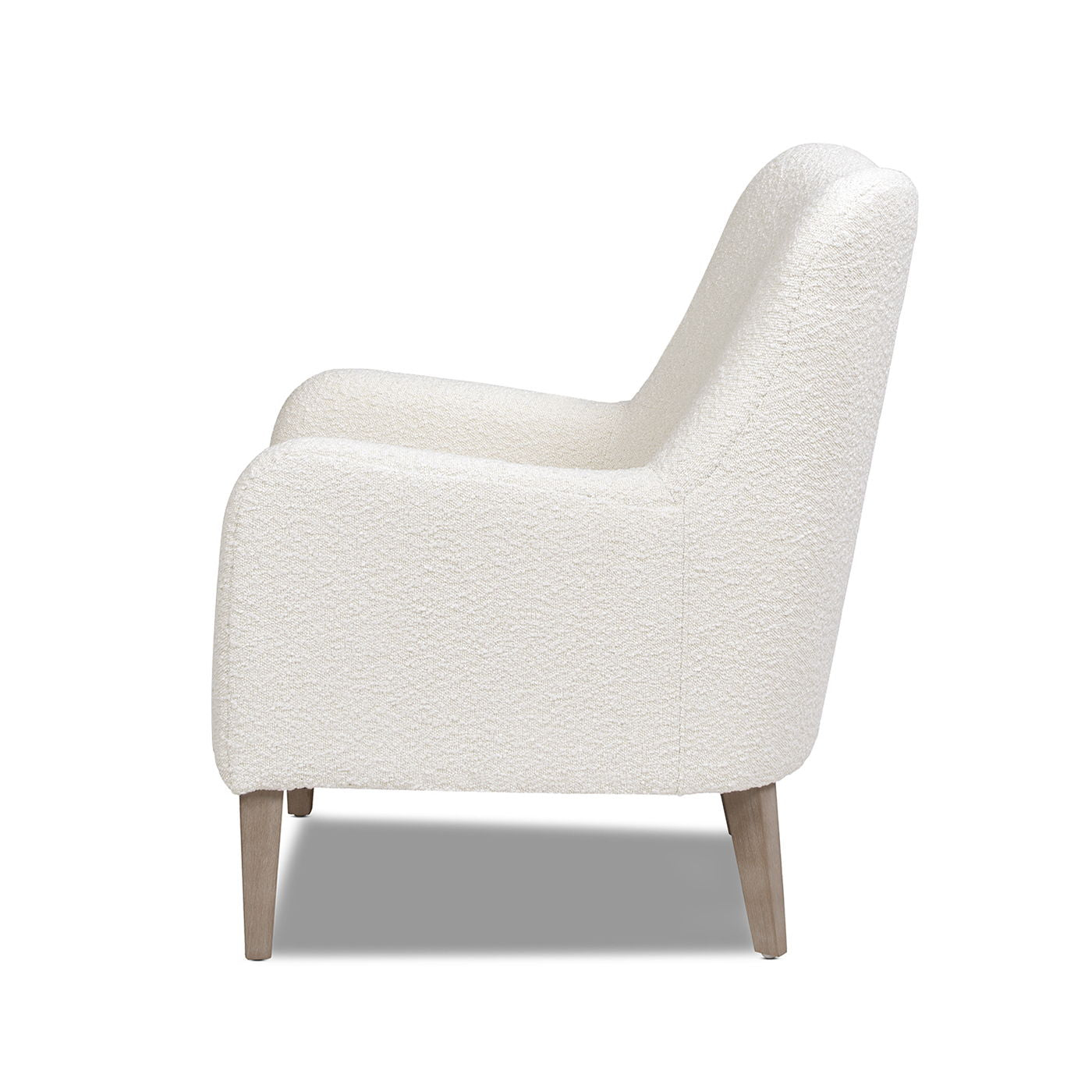 Nimbus - Curved Accent Chair - Ivory White