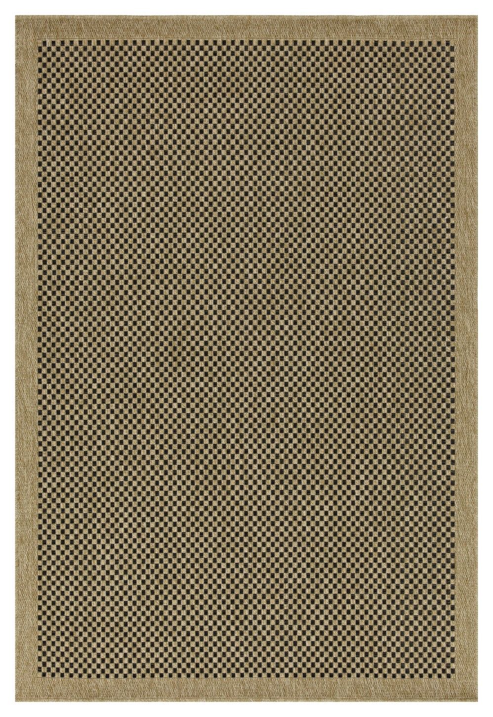 Earth - Indoor / Outdoor Area Rug Polypropylene - Jute / Black