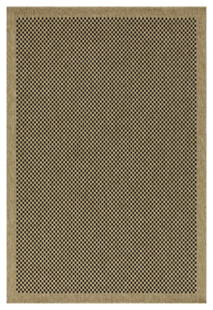 Earth - Indoor / Outdoor Area Rug Polypropylene - Jute / Black