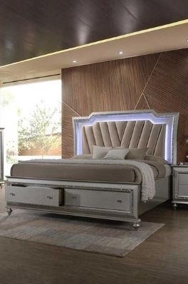 Kaitlyn - Bed With LED & Storage