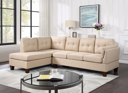 Dalia - Linen Modern Sectional Sofa With Chaise