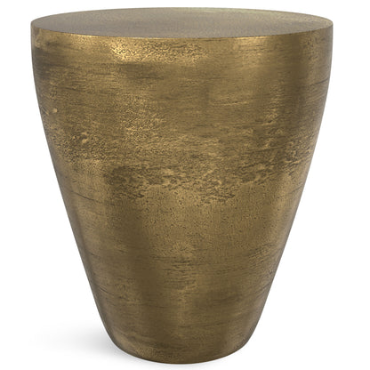 Cavan - Cast Aluminum Side Table - Antique Brass