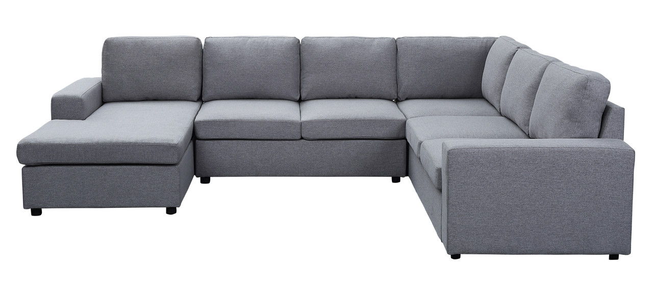 Dakota - Linen 6 Seat Reversible Modular Sectional Sofa Chaise