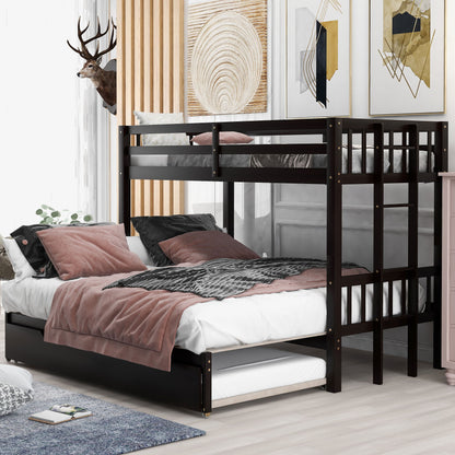 Twin Over Pull-Out Bunk Bed With Trundle