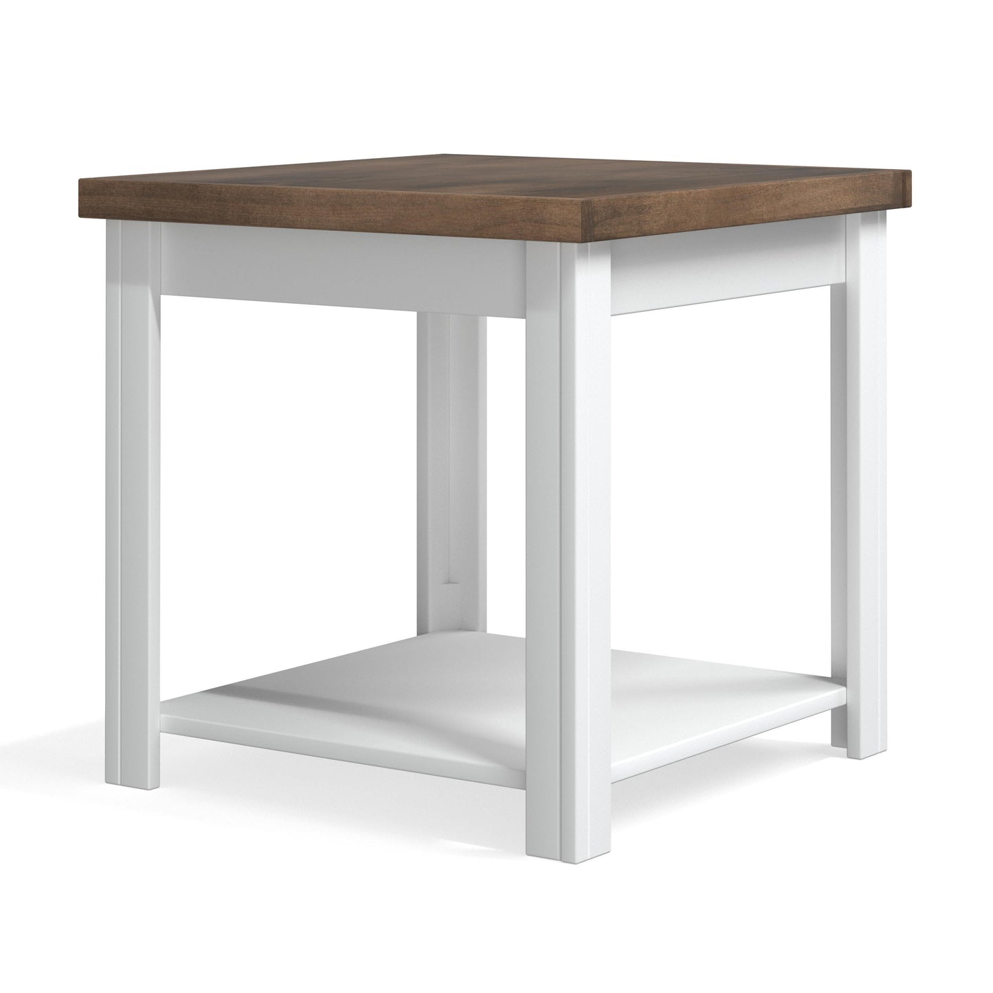 Hampton - 24" Side Table - Jasmine Whitewash And Barnwood