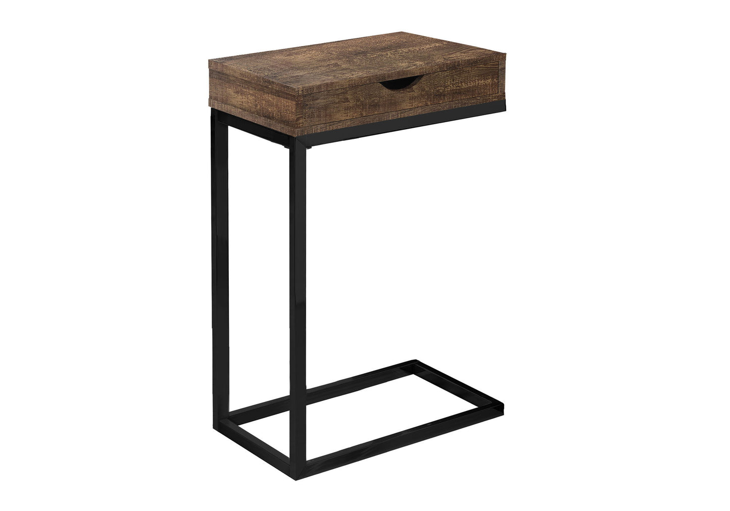 Accent Table, C - Shaped, Modern - Brown