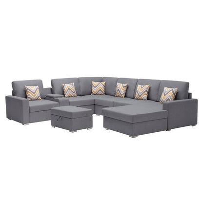 Nolan - 8 Piece Sectional Sofa With Interchangeable Legs