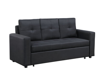 Aiden - Linen Fabric Sleeper Sofa With Tufting