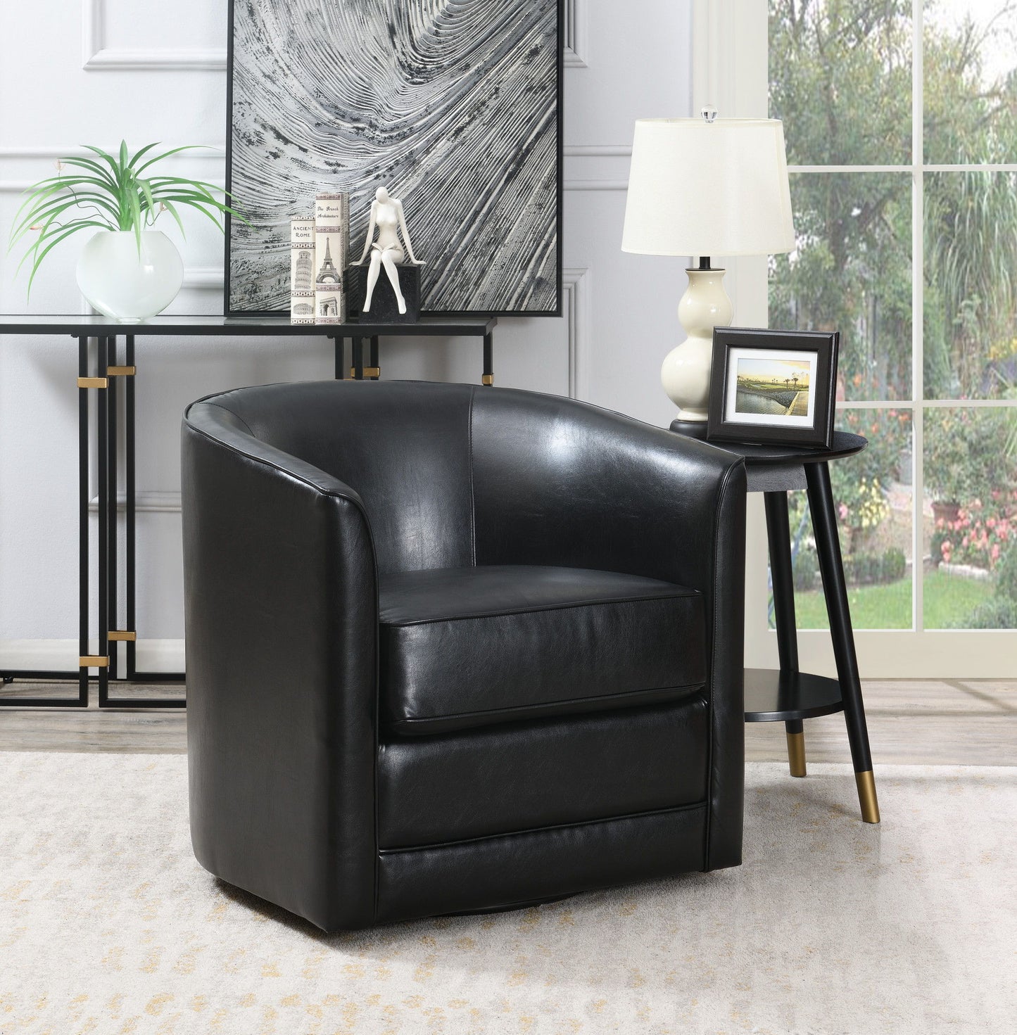 Little - Abstract Swivel Accent Chair