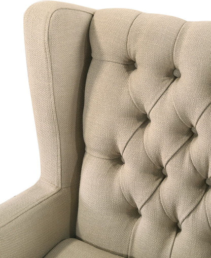 Irwin - Linen Button Tufted Wingback Chair