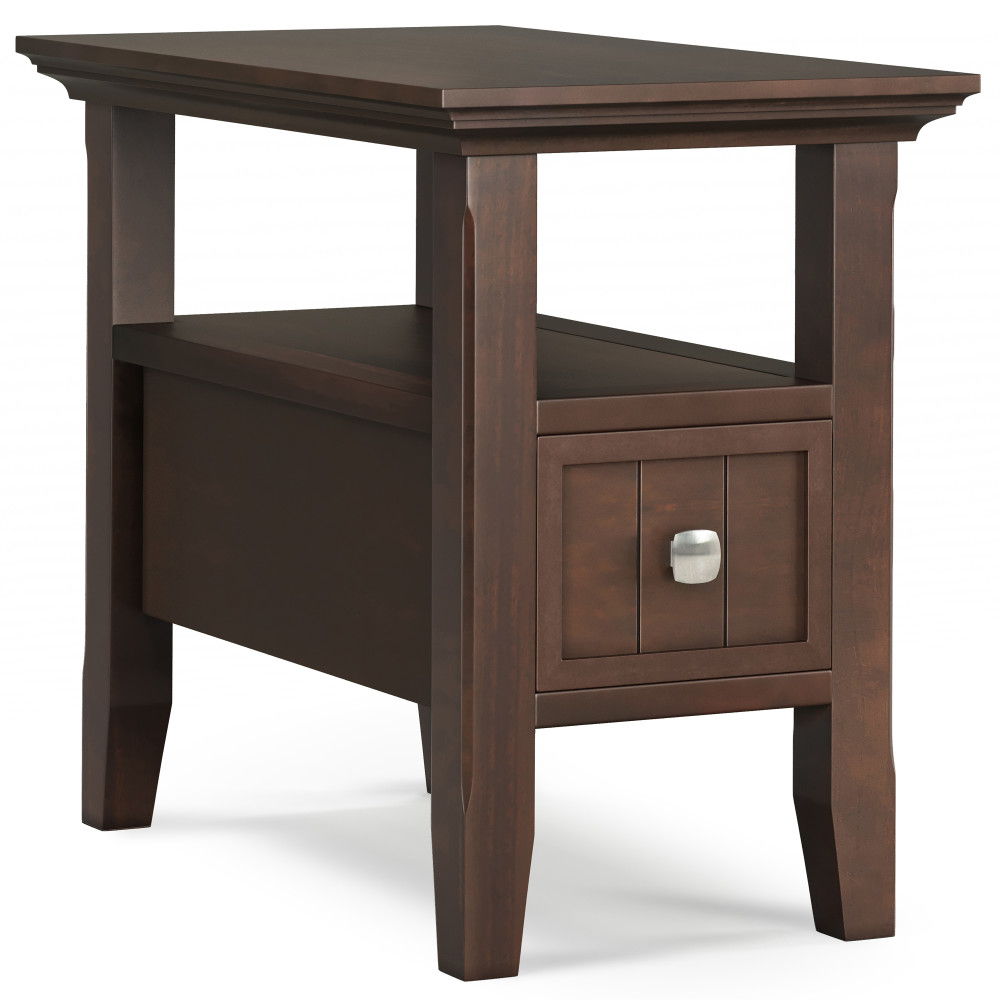 Acadian - Narrow Side Table With Drawer - Brown